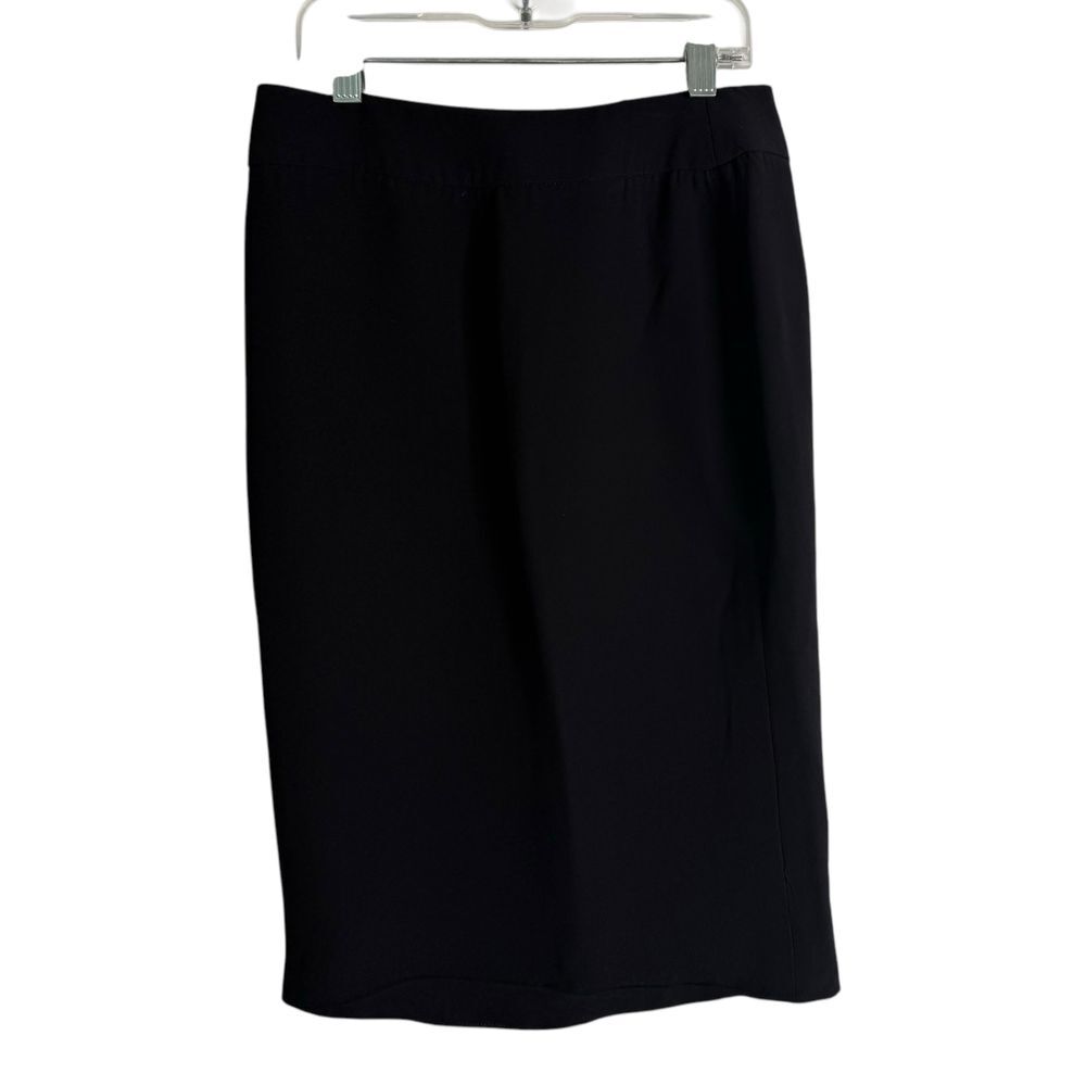 Armani Collezioni 100% Silk Black Pencil Skirt Womens 2 Straight Office Siren